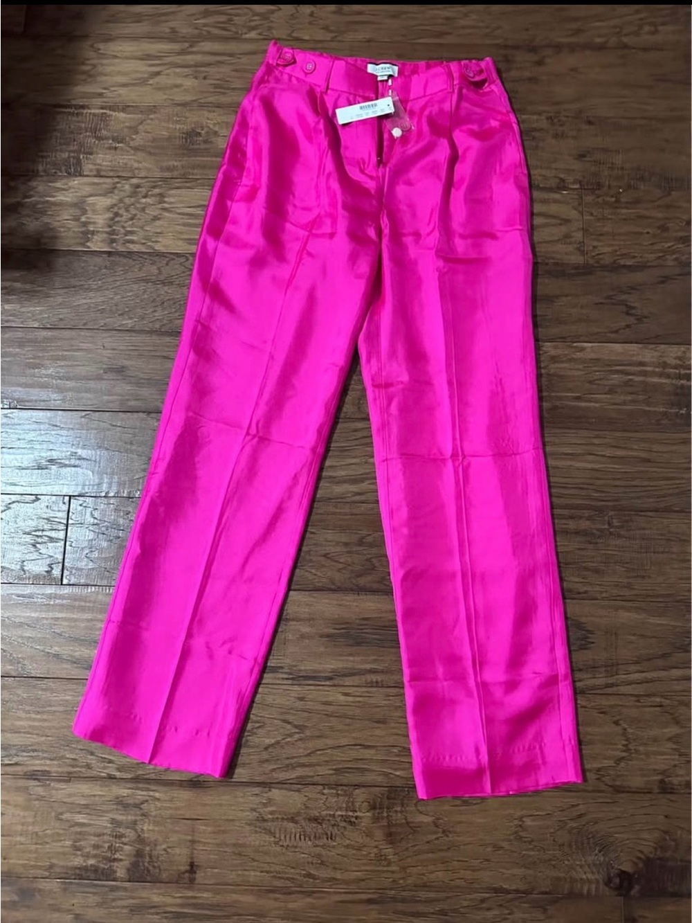 J. Crew Bright Pink Satin Pants